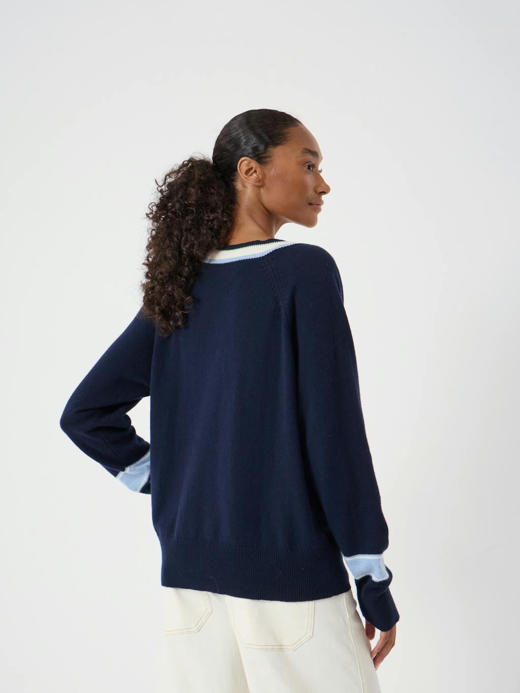 014788-1658-03 Freddie Wool Blend Contrast Trim Jumper