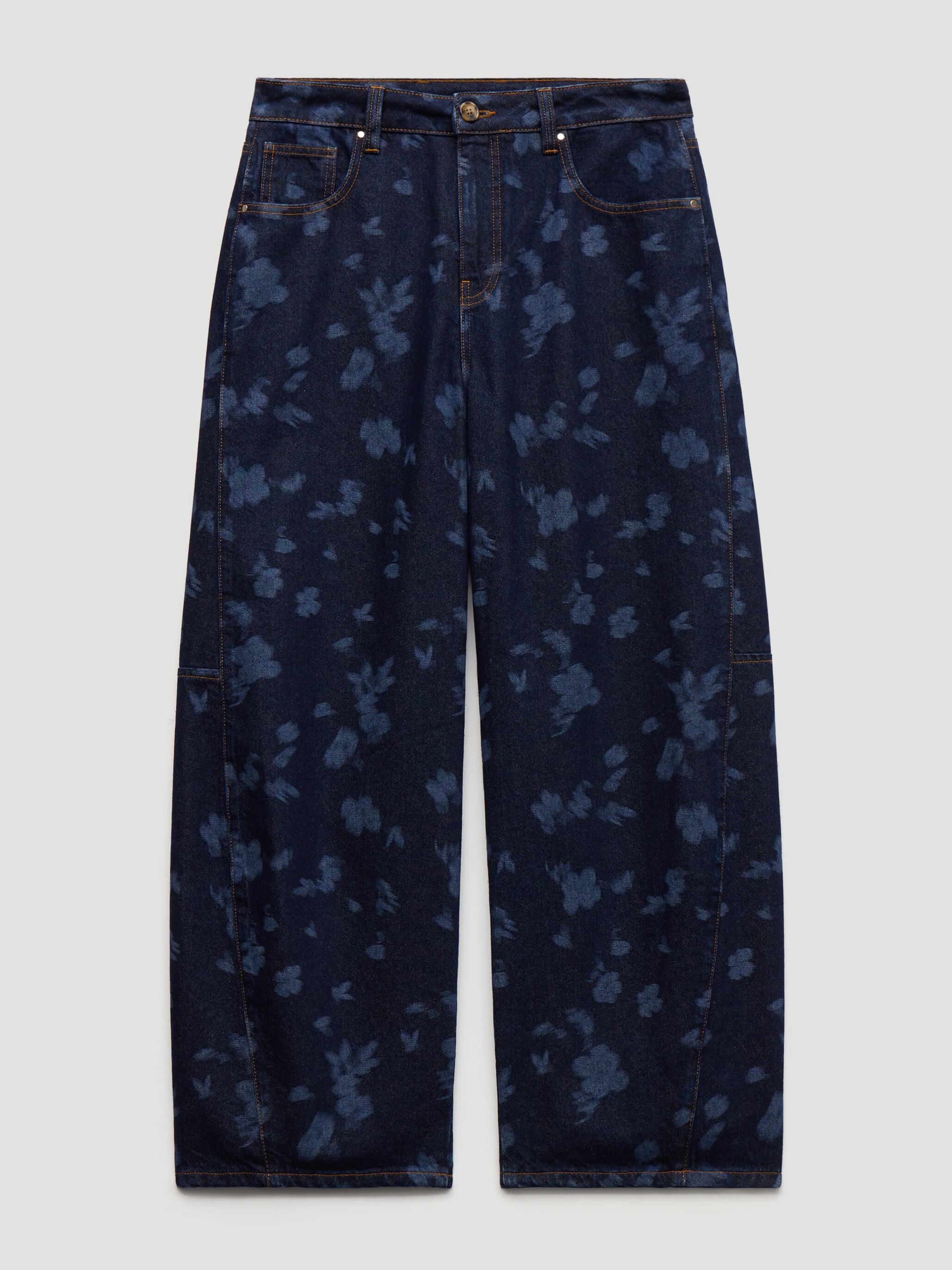 Cropped Bree Horseshoe Barrel Leg Jeans