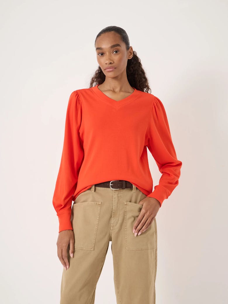 Emily V-Neck Puff Sleeve Top