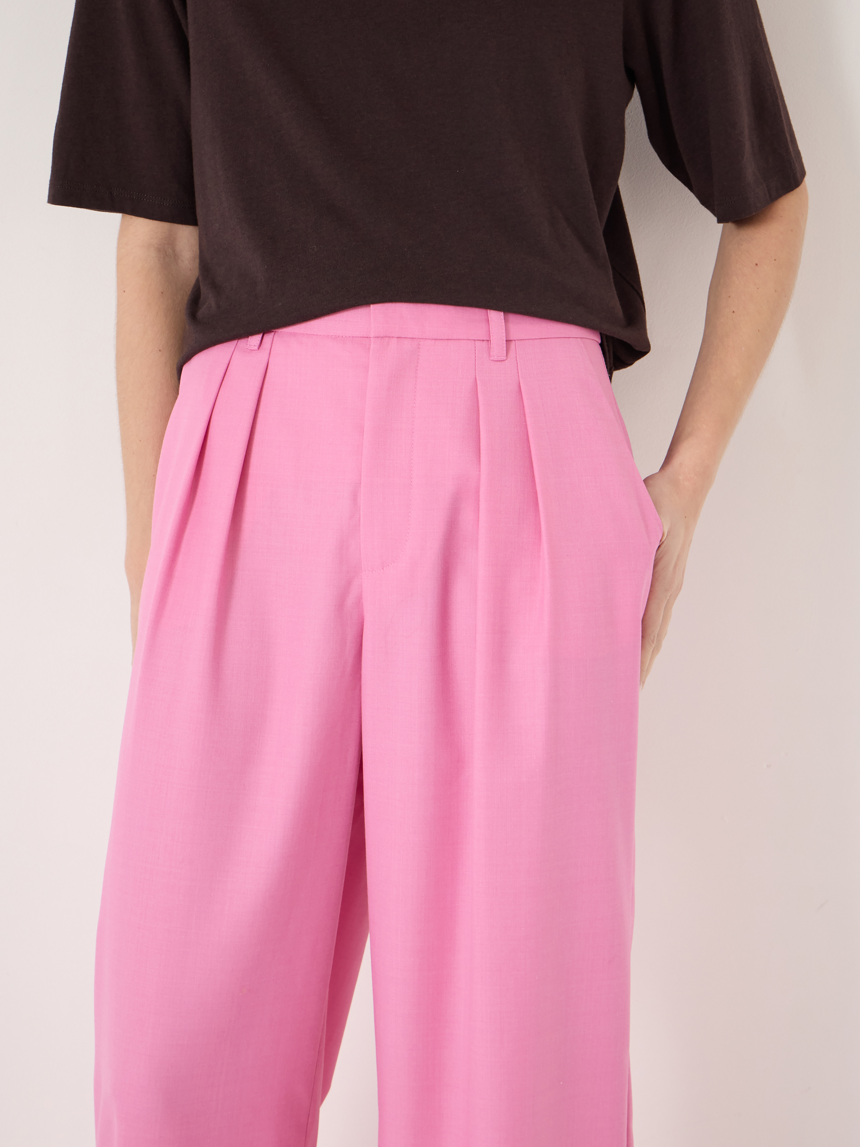 Lya Wool Blend Wide Leg Trousers