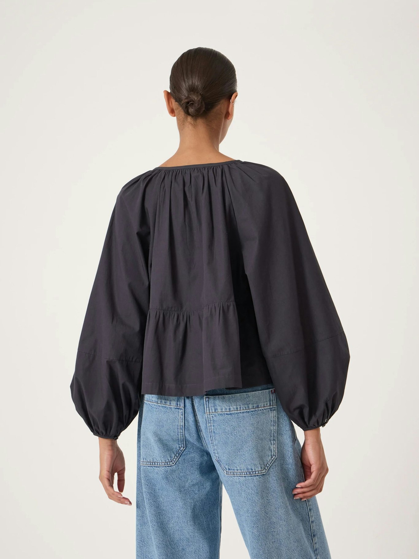 015153-1658-03 Beck Cotton Peplum Blouse
