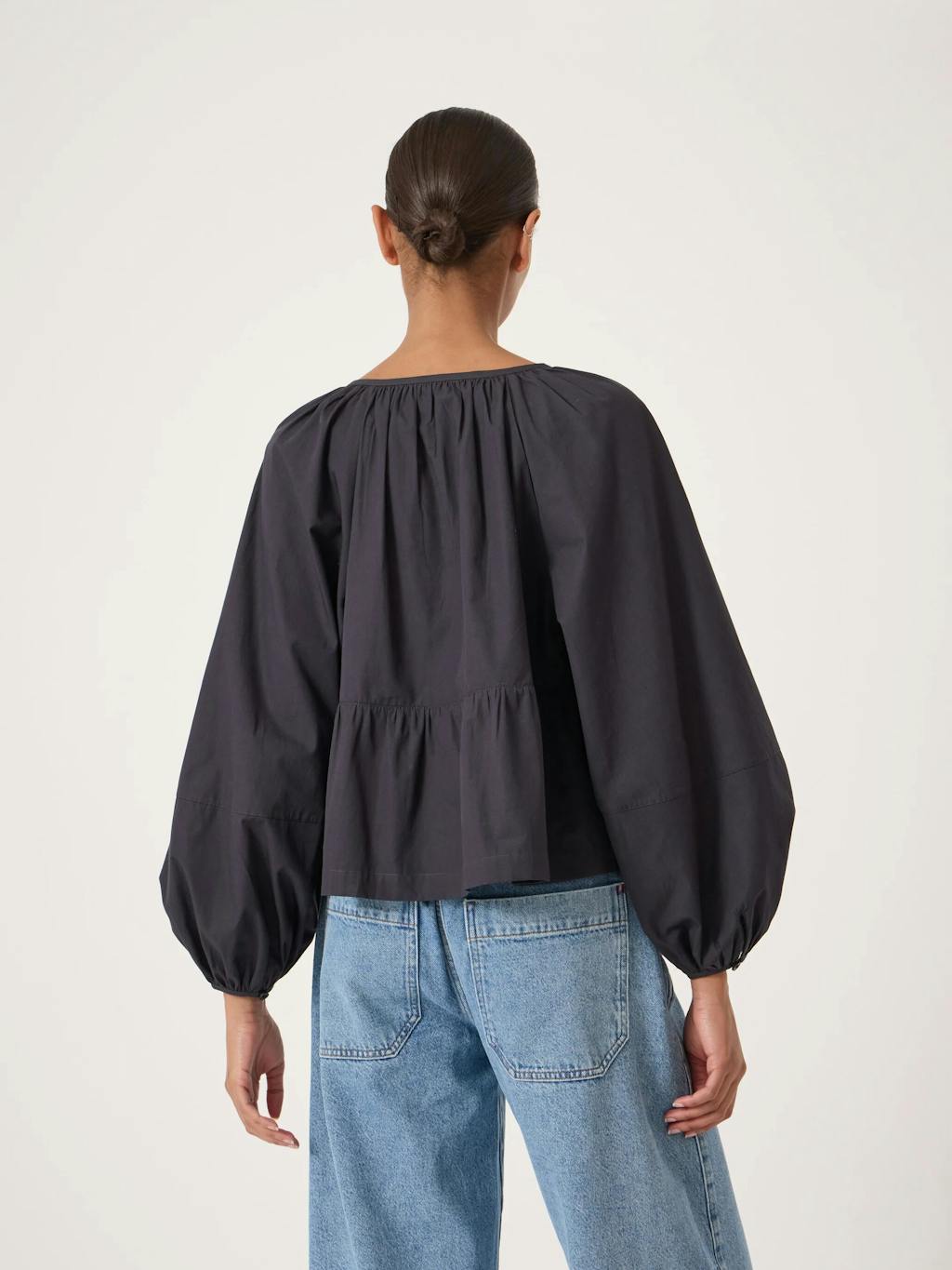 015153-1658-03 Beck Cotton Peplum Blouse