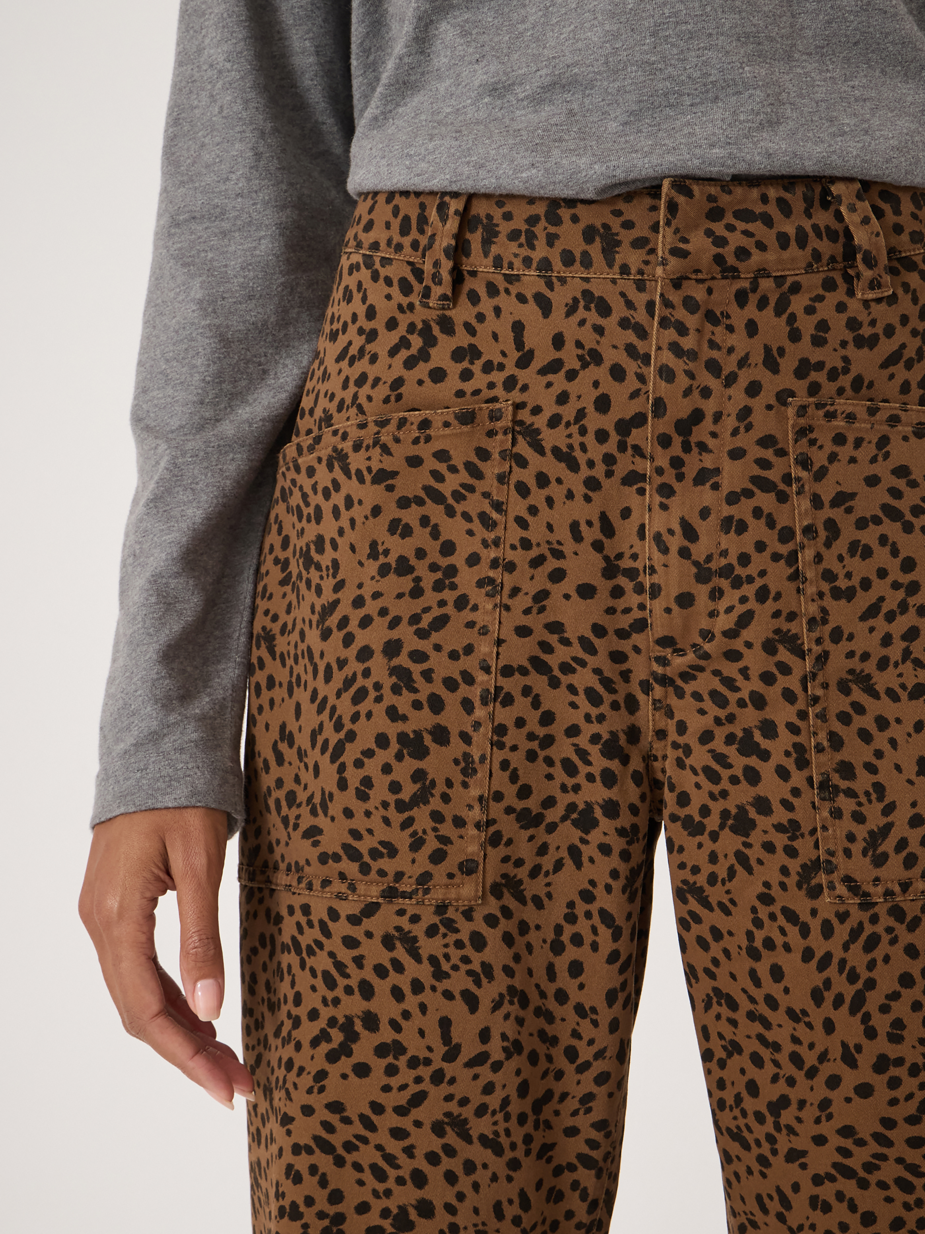 Cordi Barrel Leg Cotton Trousers