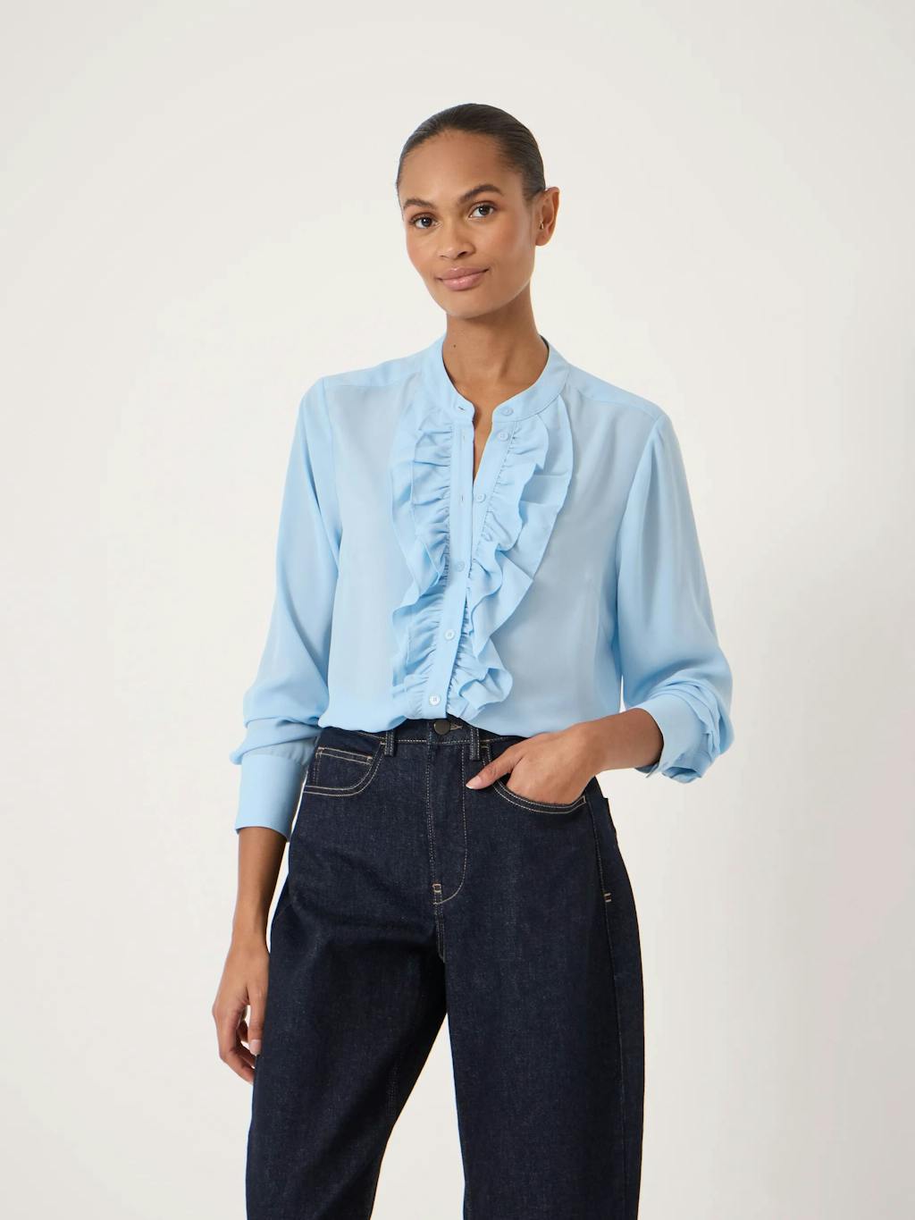 014542-1631-01 Elowen Long Sleeve Ruffle Shirt