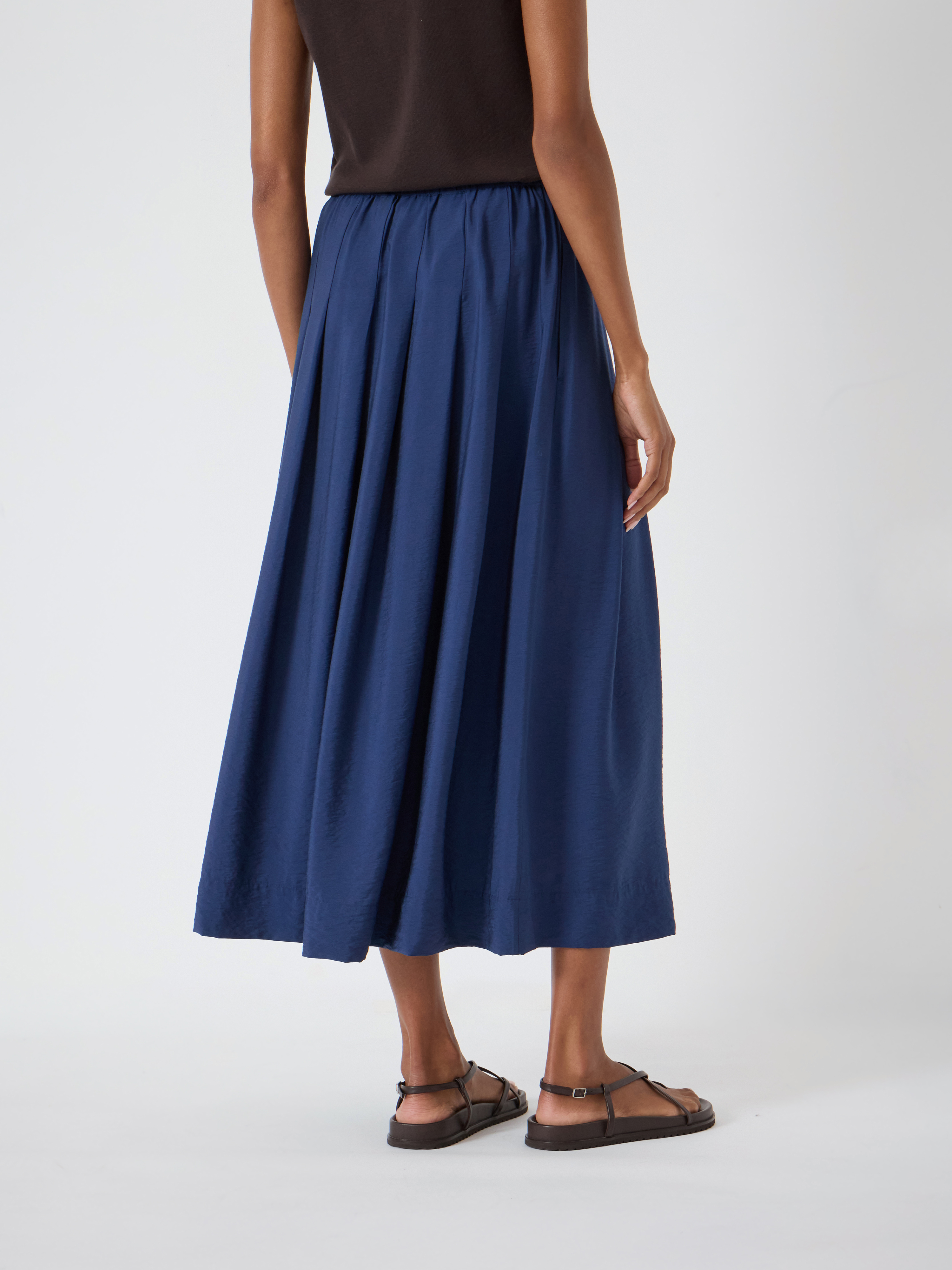 Ivy Pleated Midi Skirt