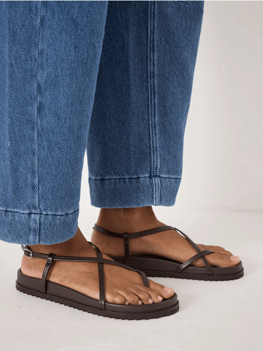 Theo Leather Strappy Sandals