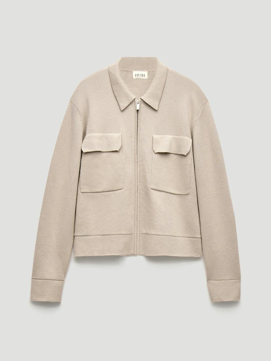 014676-0340-07 Wool Blend Zip Front Cardigan