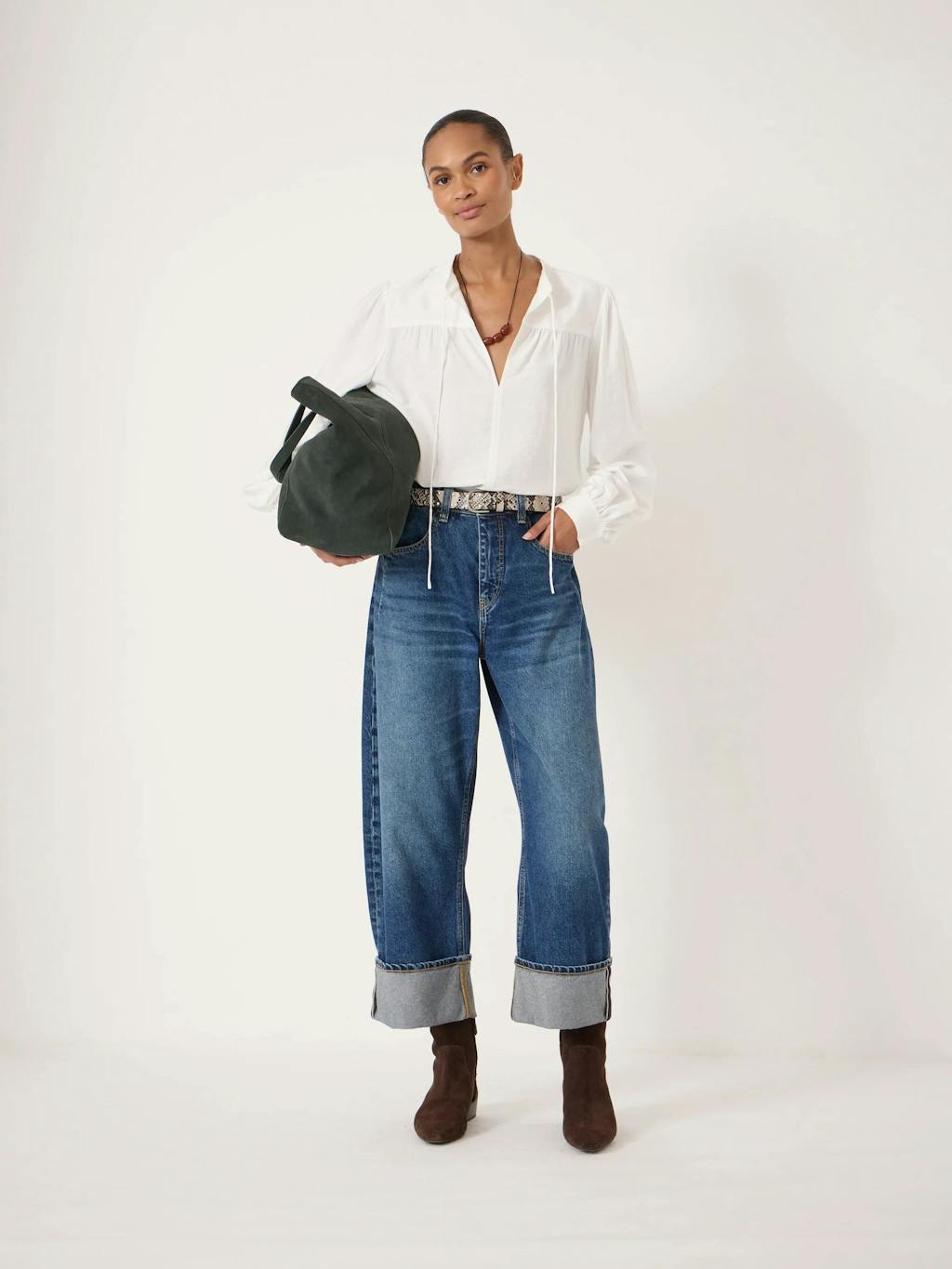 014243-0213-02 Harlow Tie Front Detail Blouse