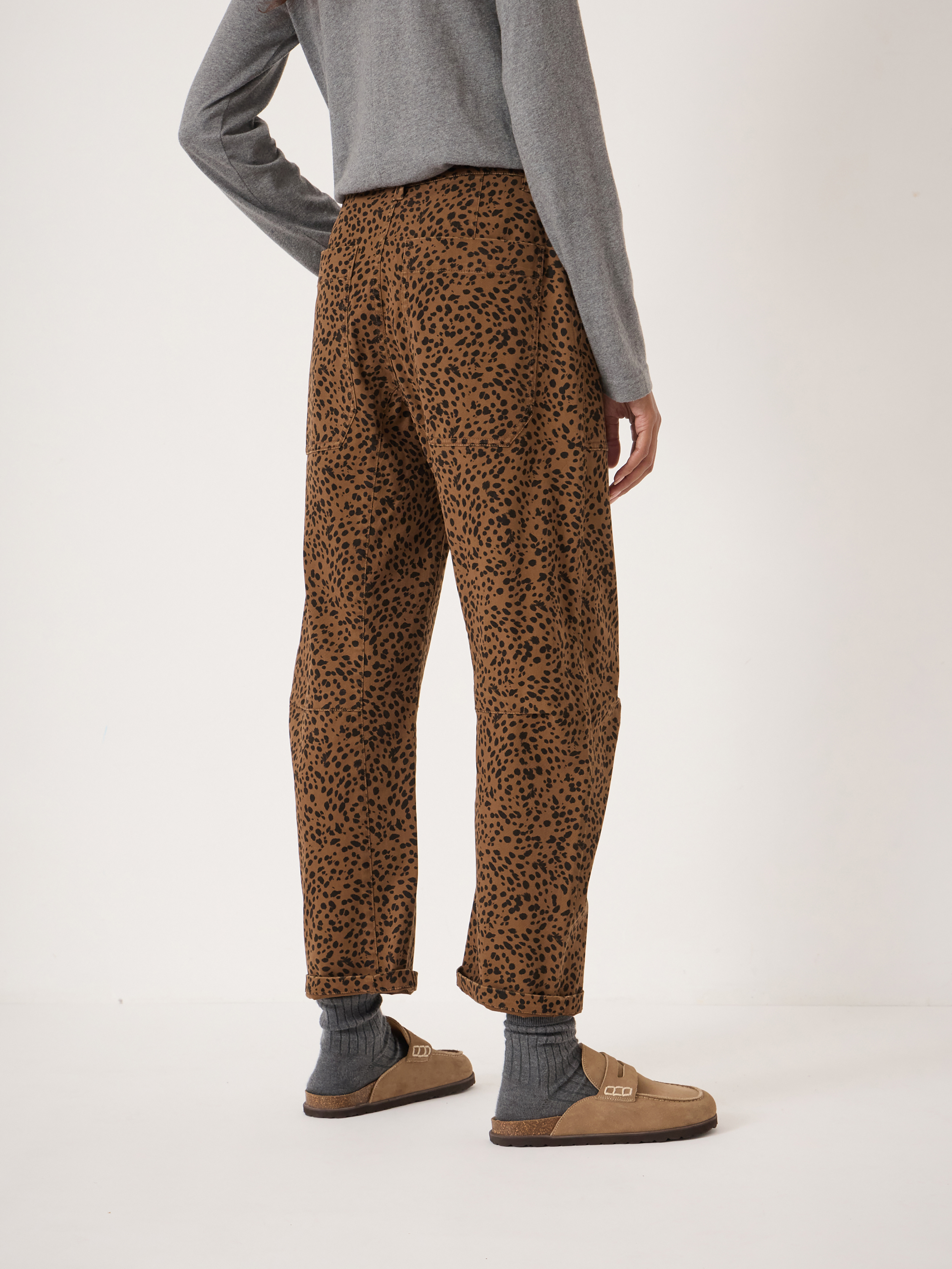 Cordi Barrel Leg Cotton Trousers