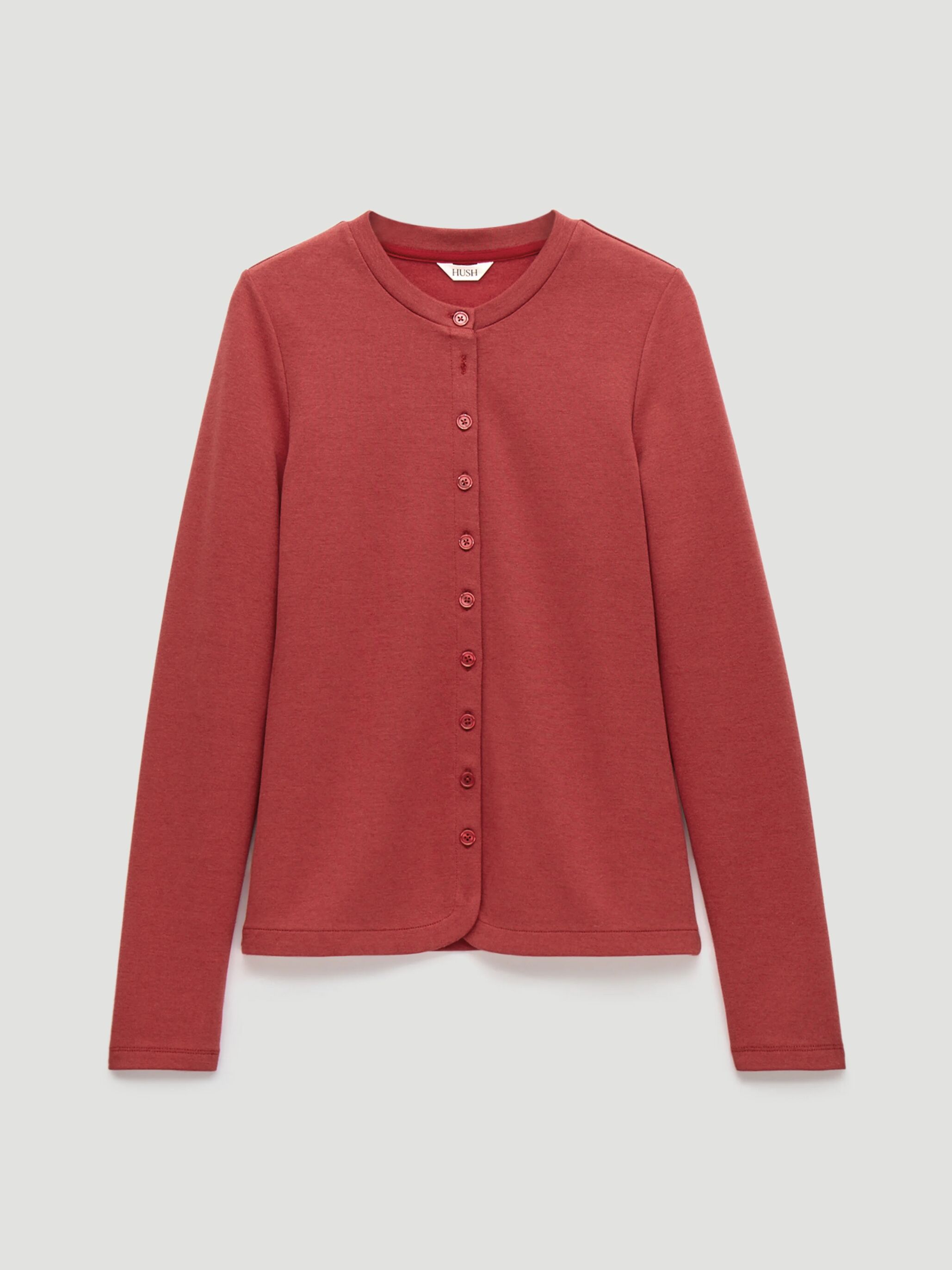 Button Detail Jersey Cardigan