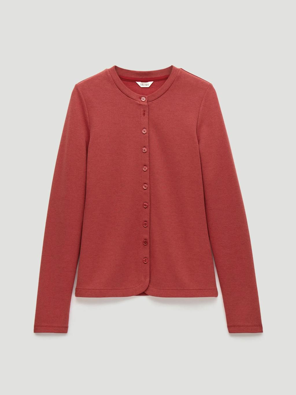 014251-1166-07 Button Detail Jersey Cardigan