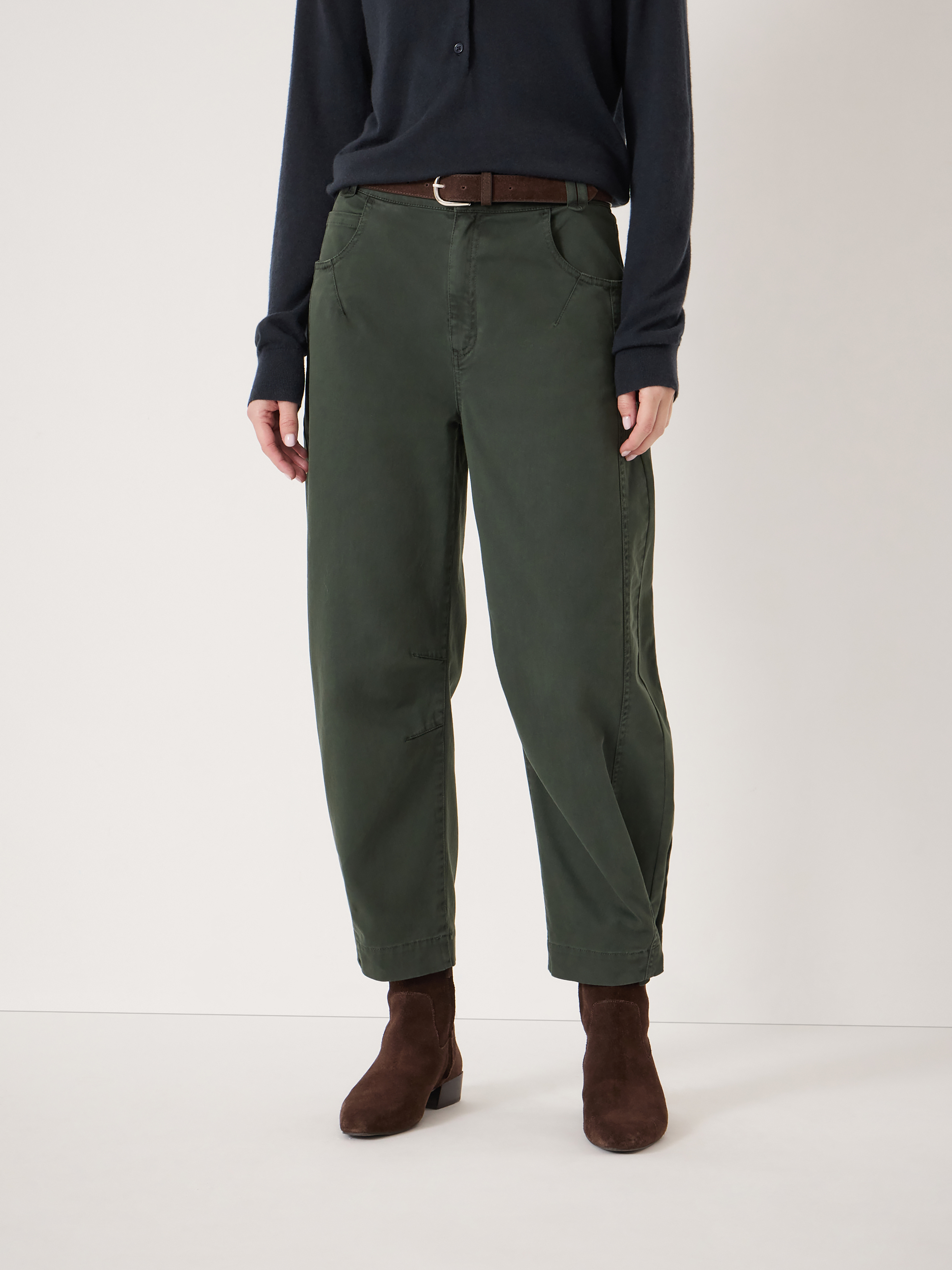 Bryce Seam Detail Barrel Leg Trousers