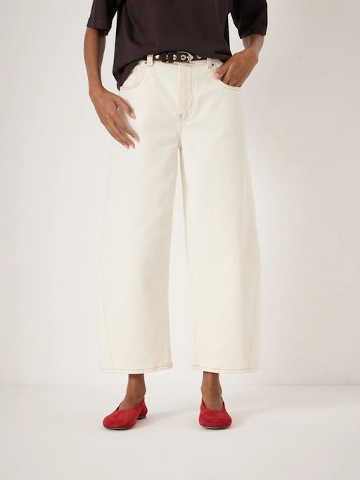 Cropped Bree Horseshoe Barrel Leg Jeans