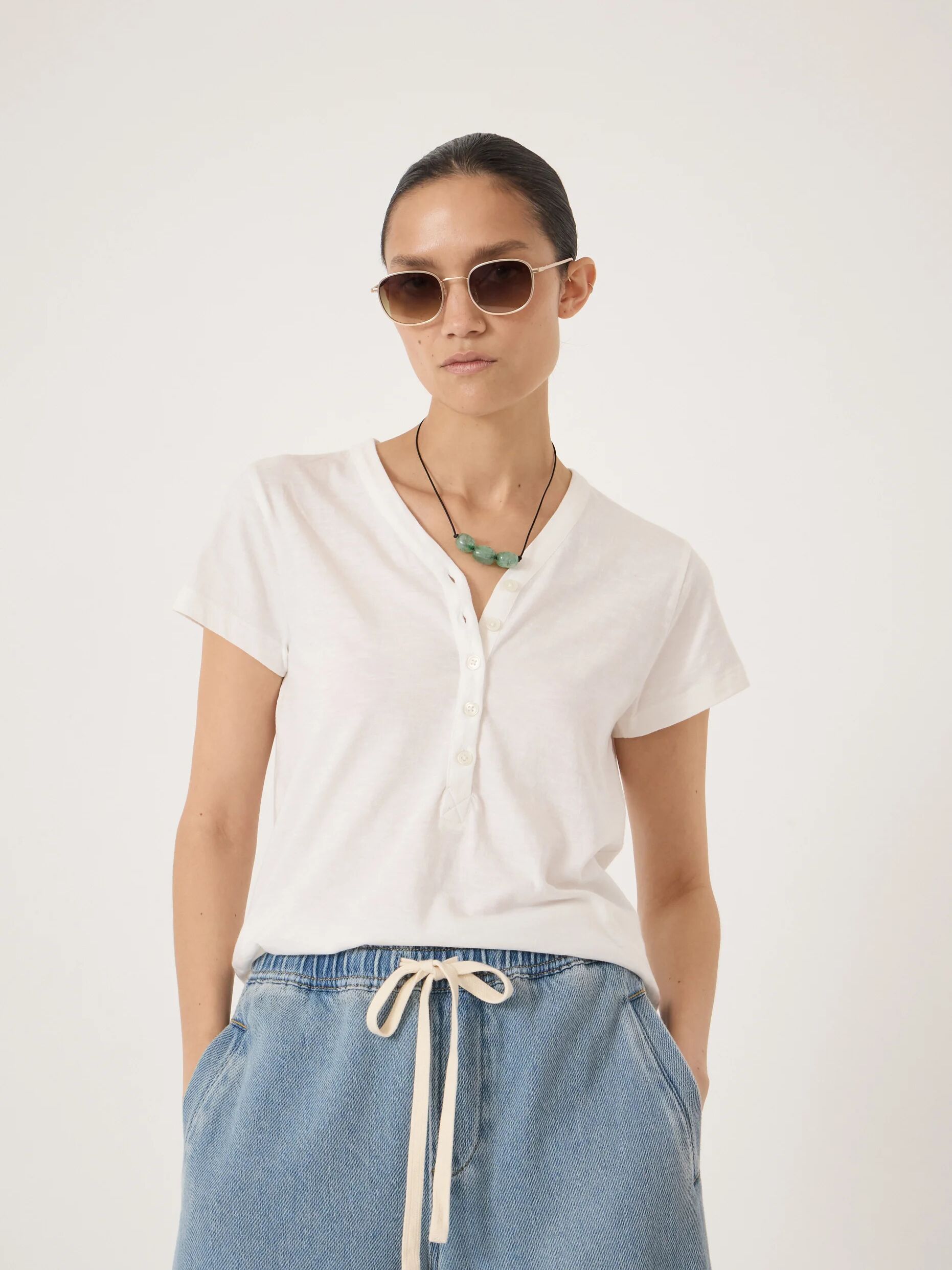 Roe Cotton Slub Henley T-Shirt