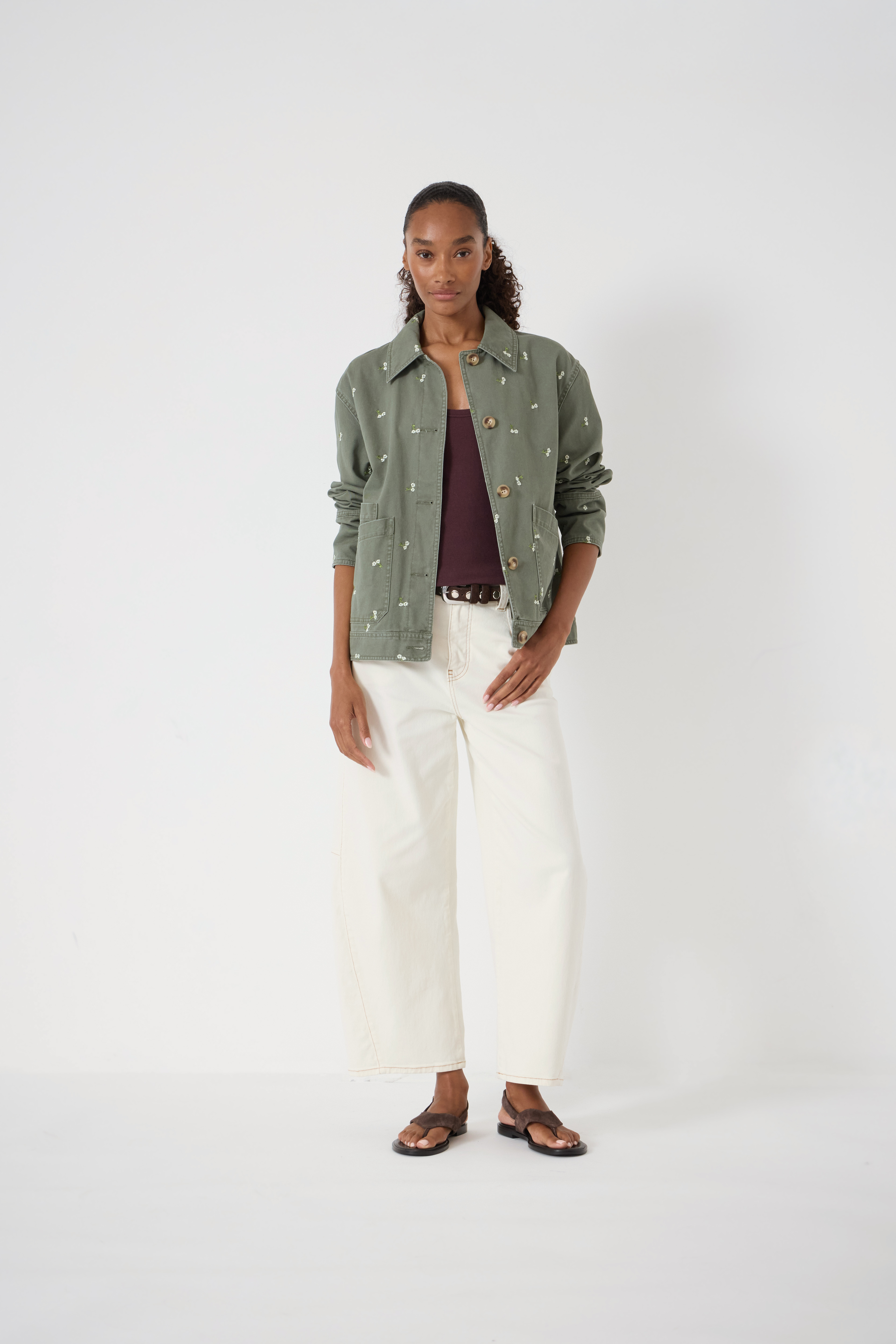 Emery Embroidered Utility Jacket