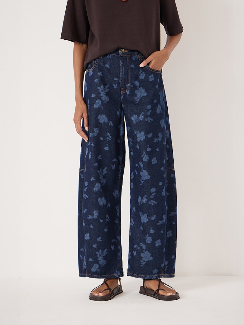 Cropped Bree Horseshoe Barrel Leg Jeans