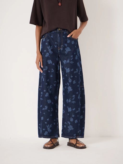 Cropped Bree Horseshoe Barrel Leg Jeans