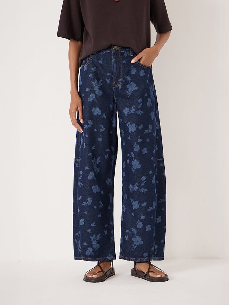 Cropped Bree Horseshoe Barrel Leg Jeans