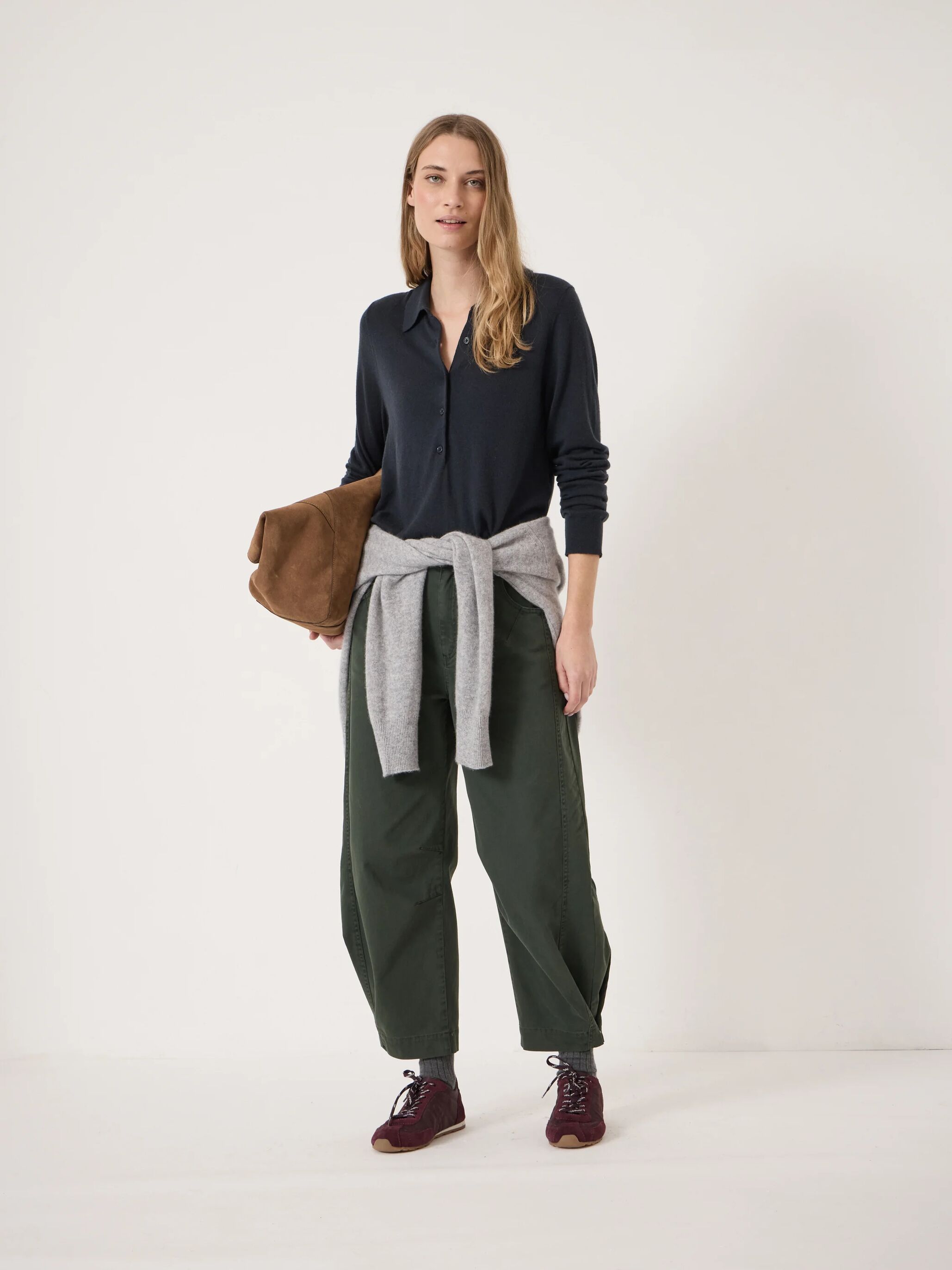 Merino Long Sleeve Polo Top