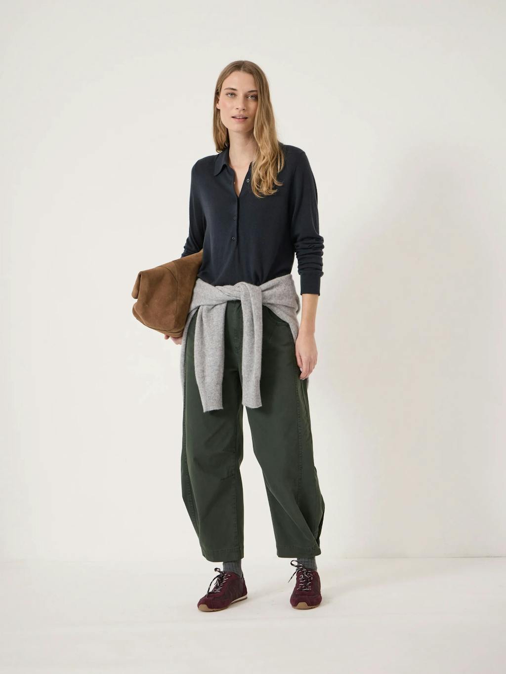 014580-1658-02 Merino Long Sleeve Polo Top