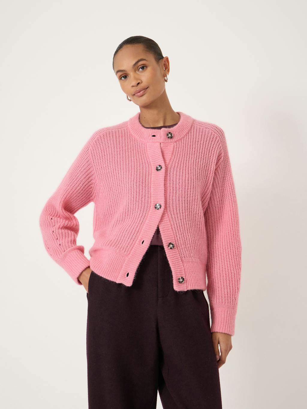 013113-1241-01 Raven Wool Blend Cardigan