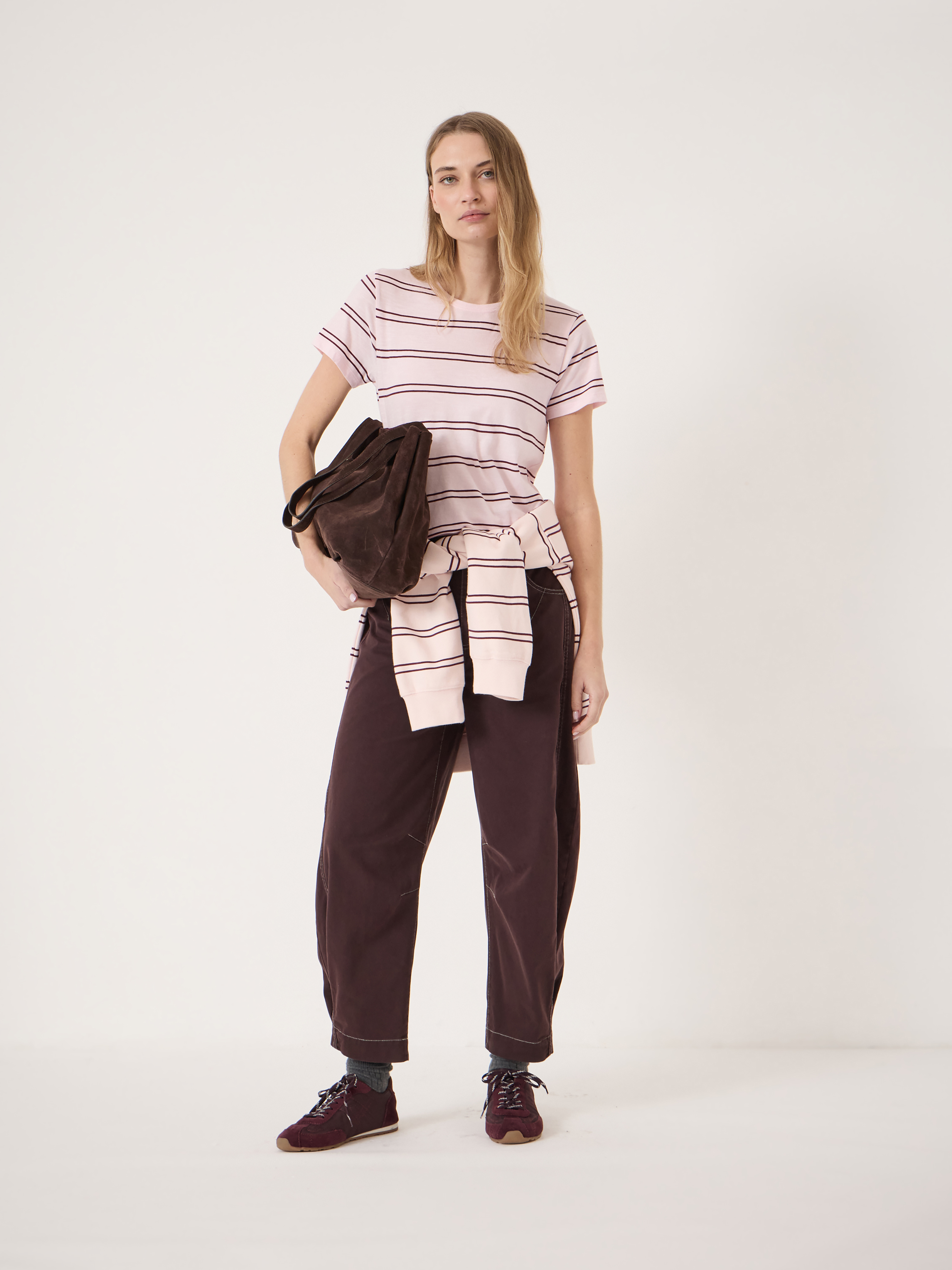 Bryce Seam Detail Barrel Leg Trousers