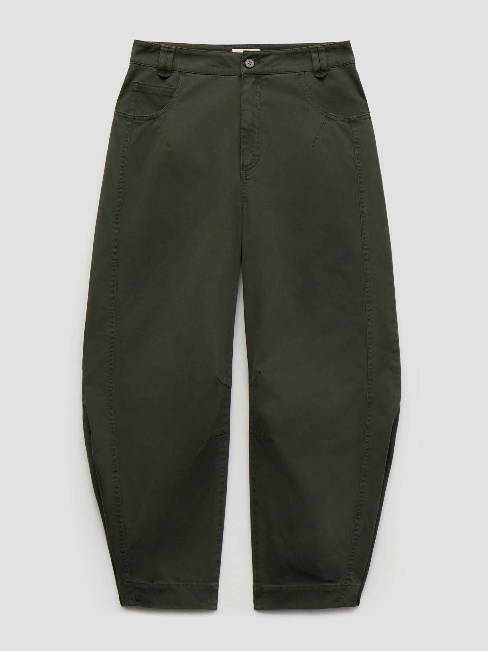 Bryce Seam Detail Barrel Leg Trousers