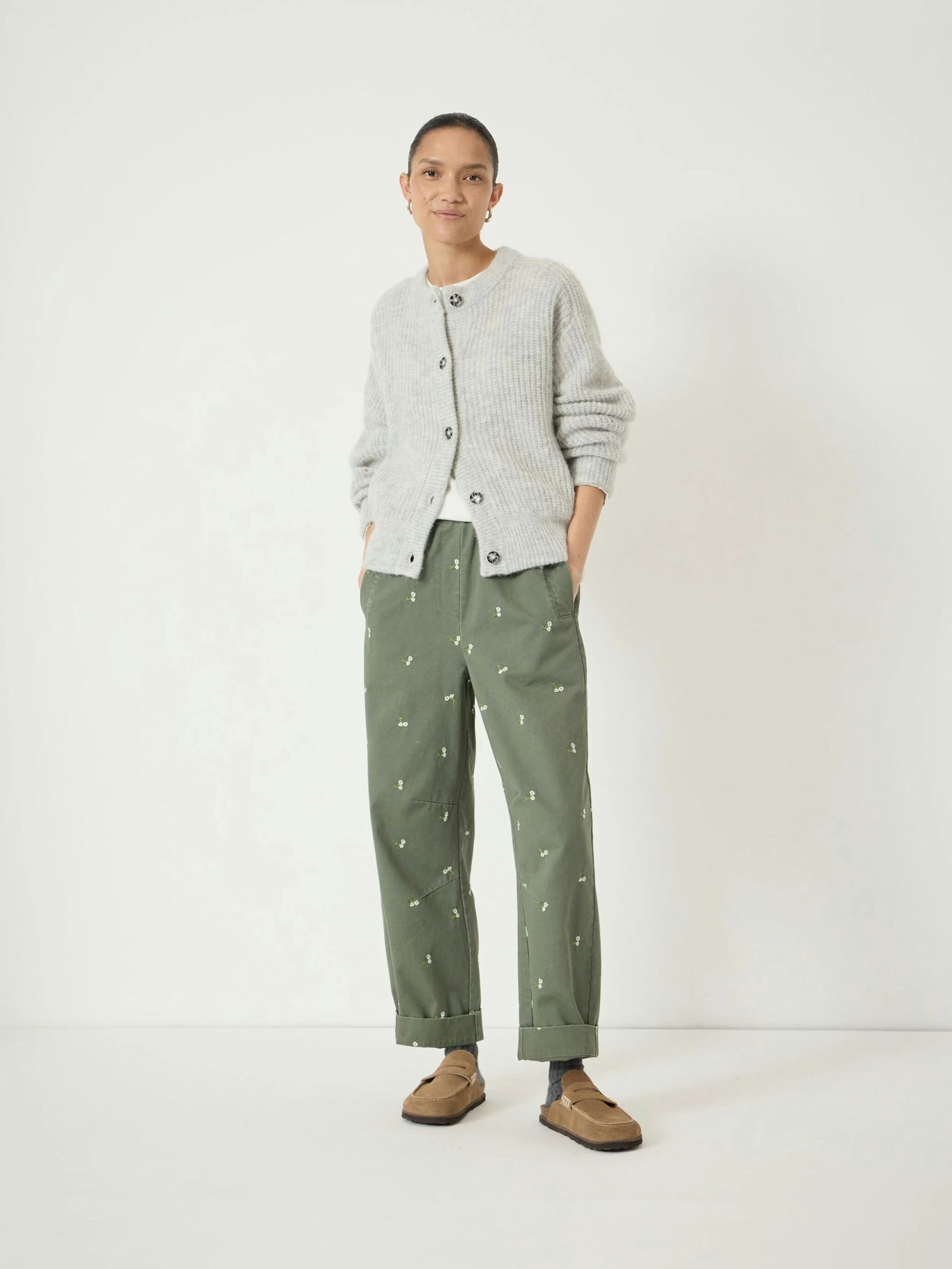 014902-2009-01 Jack Barrell Leg Embroidered Trousers