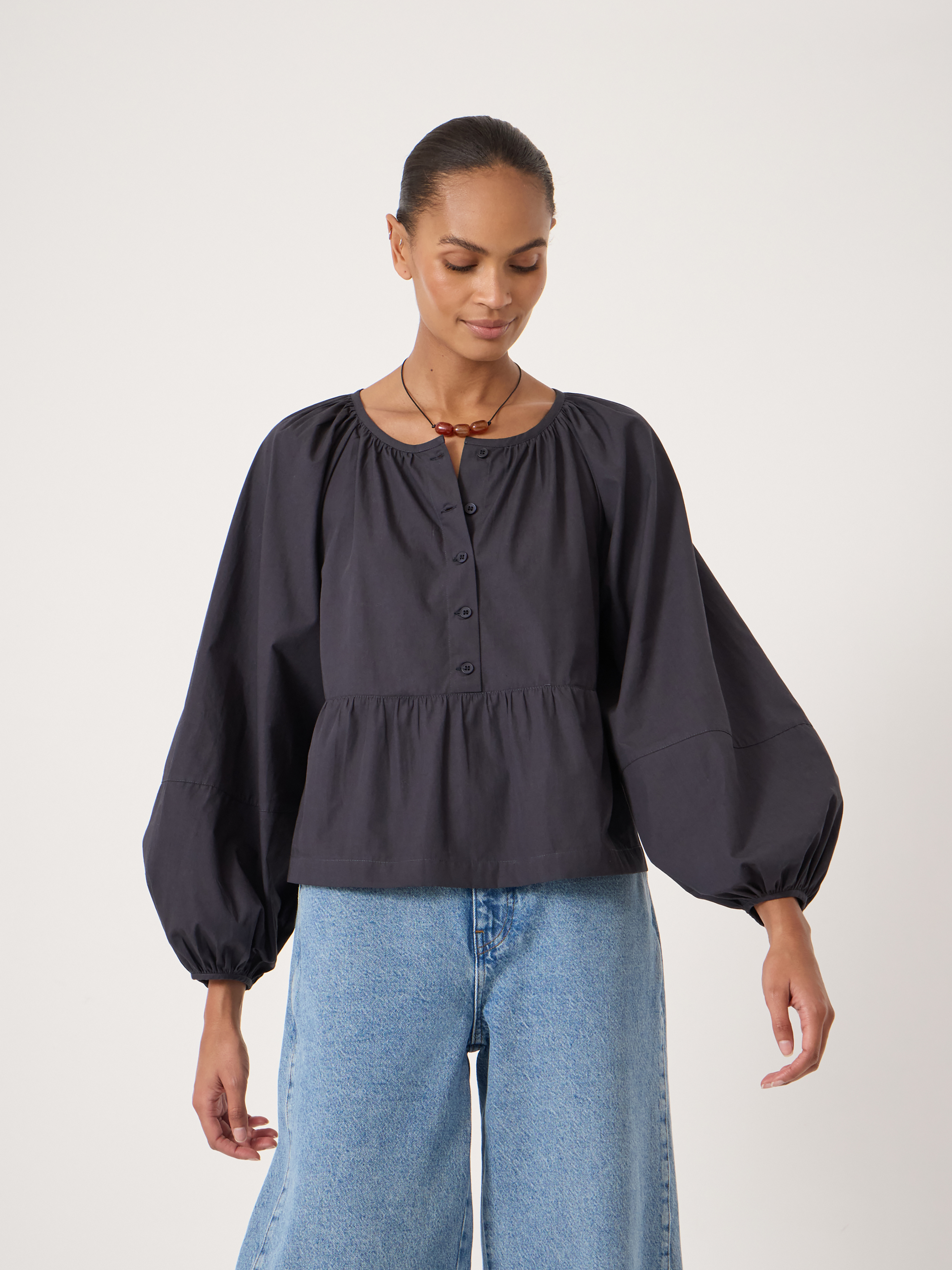 Beck Cotton Peplum Blouse