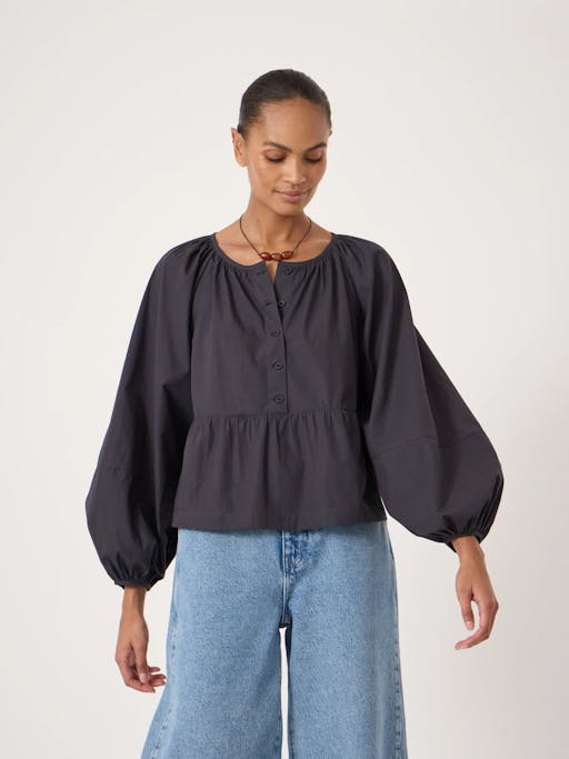 Beck Cotton Peplum Blouse
