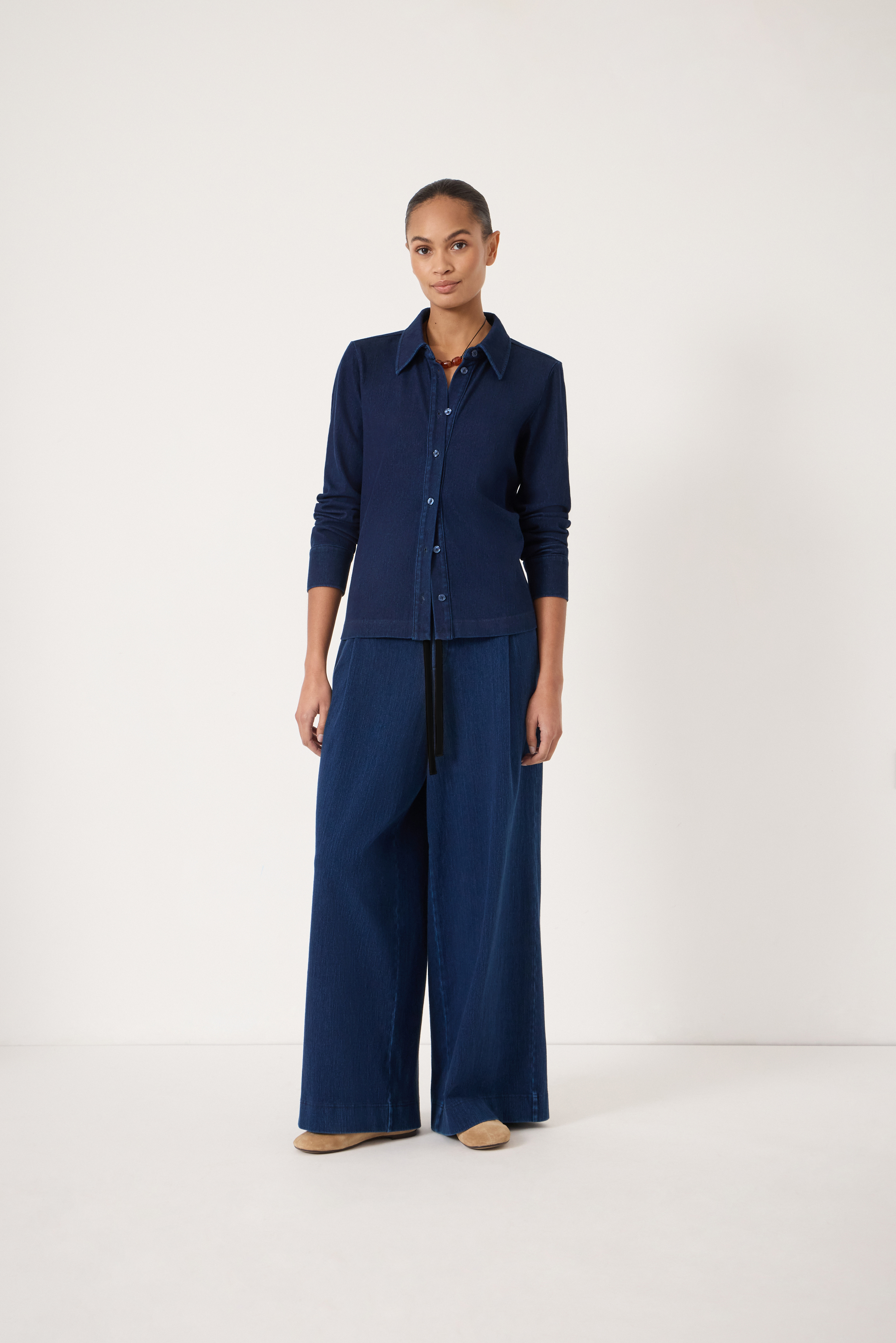 Seren Jersey Denim Shirt