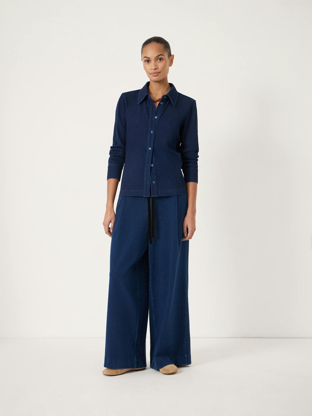 014782-3471-02 Seren Jersey Denim Shirt