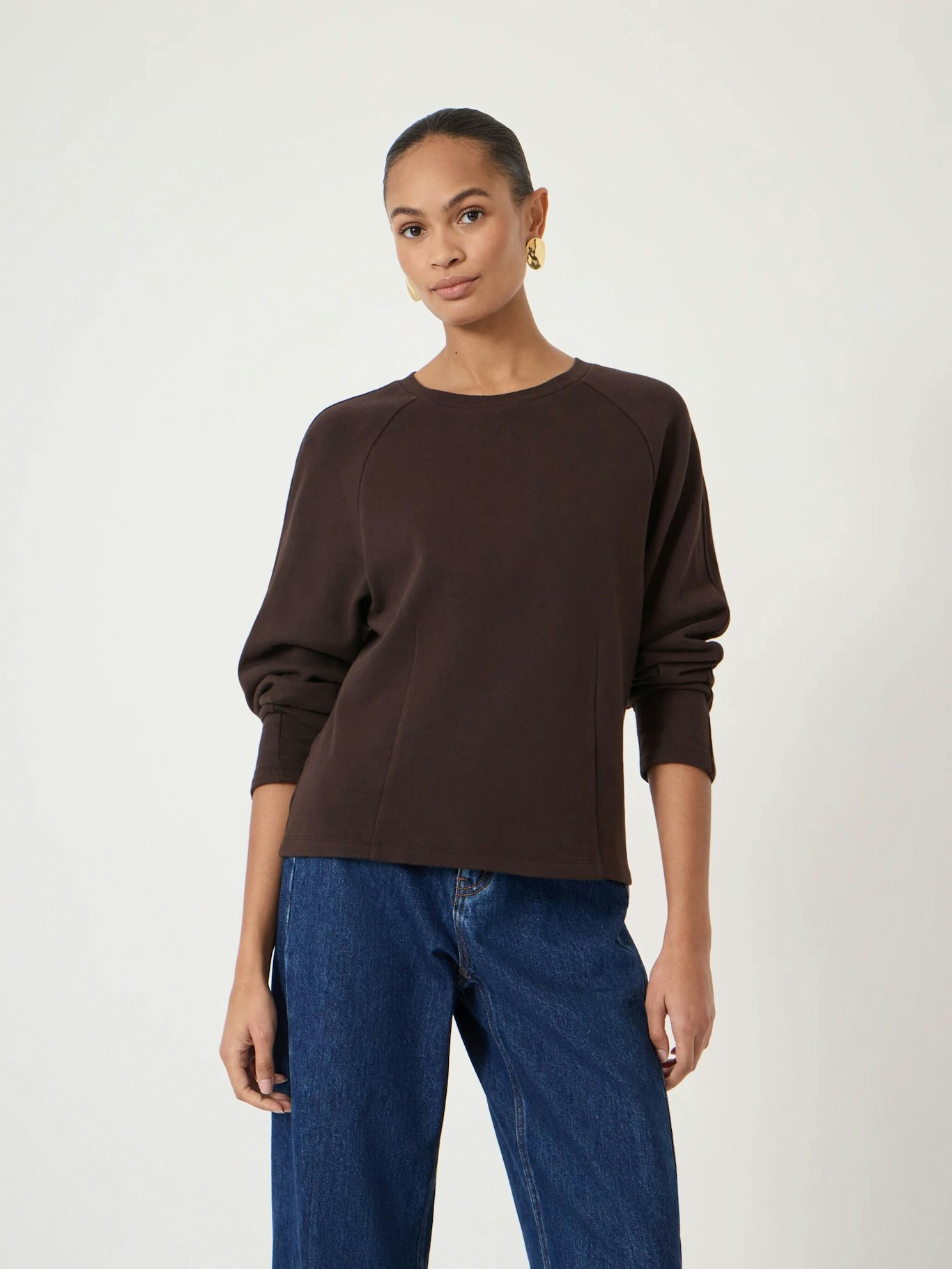 014552-0450-01 Anouk Seam Detail Cotton Sweatshirt