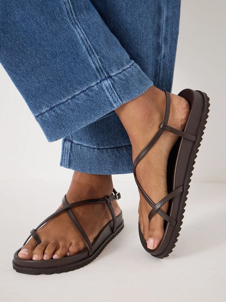 Theo Leather Strappy Sandals