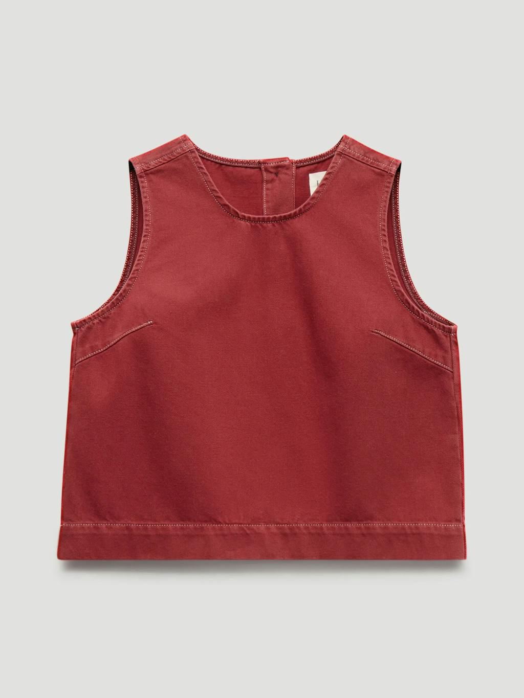 014617-1166-07 Valerie Denim Shell Top