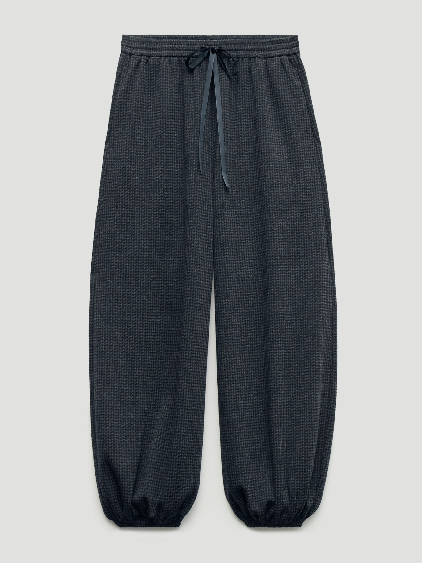 015320-2920-07 Taylor Check Balloon Hem Jersey Trousers