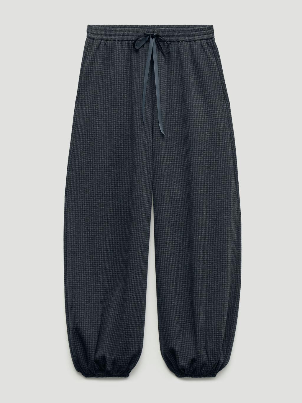 015320-2920-07 Taylor Check Balloon Hem Jersey Trousers