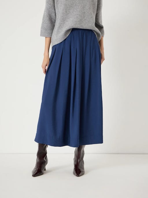 Ivy Pleated Air Flow Midi Skirt
