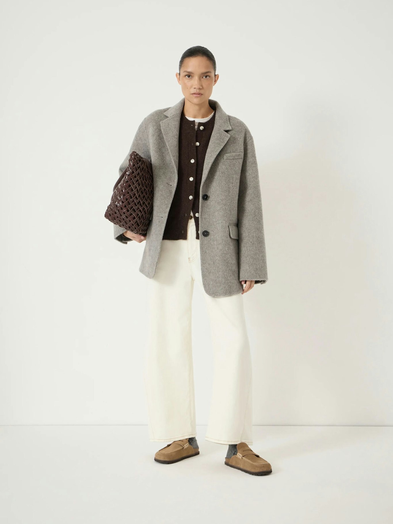 014013-3920-02 Simeron Pure Wool Double Faced Oversized Blazer