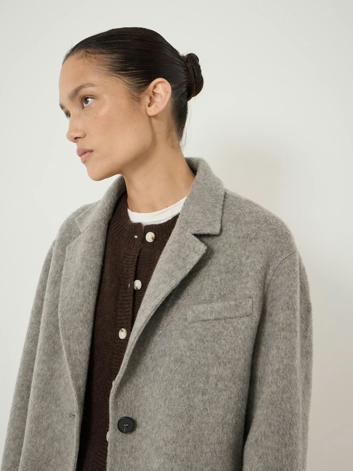 014013-3920-04 Simeron Pure Wool Double Faced Oversized Blazer