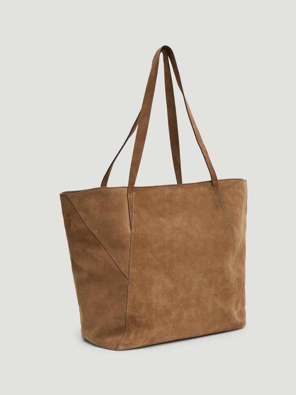 014254-0475-07 Saffie Suede Panel Tote Bag
