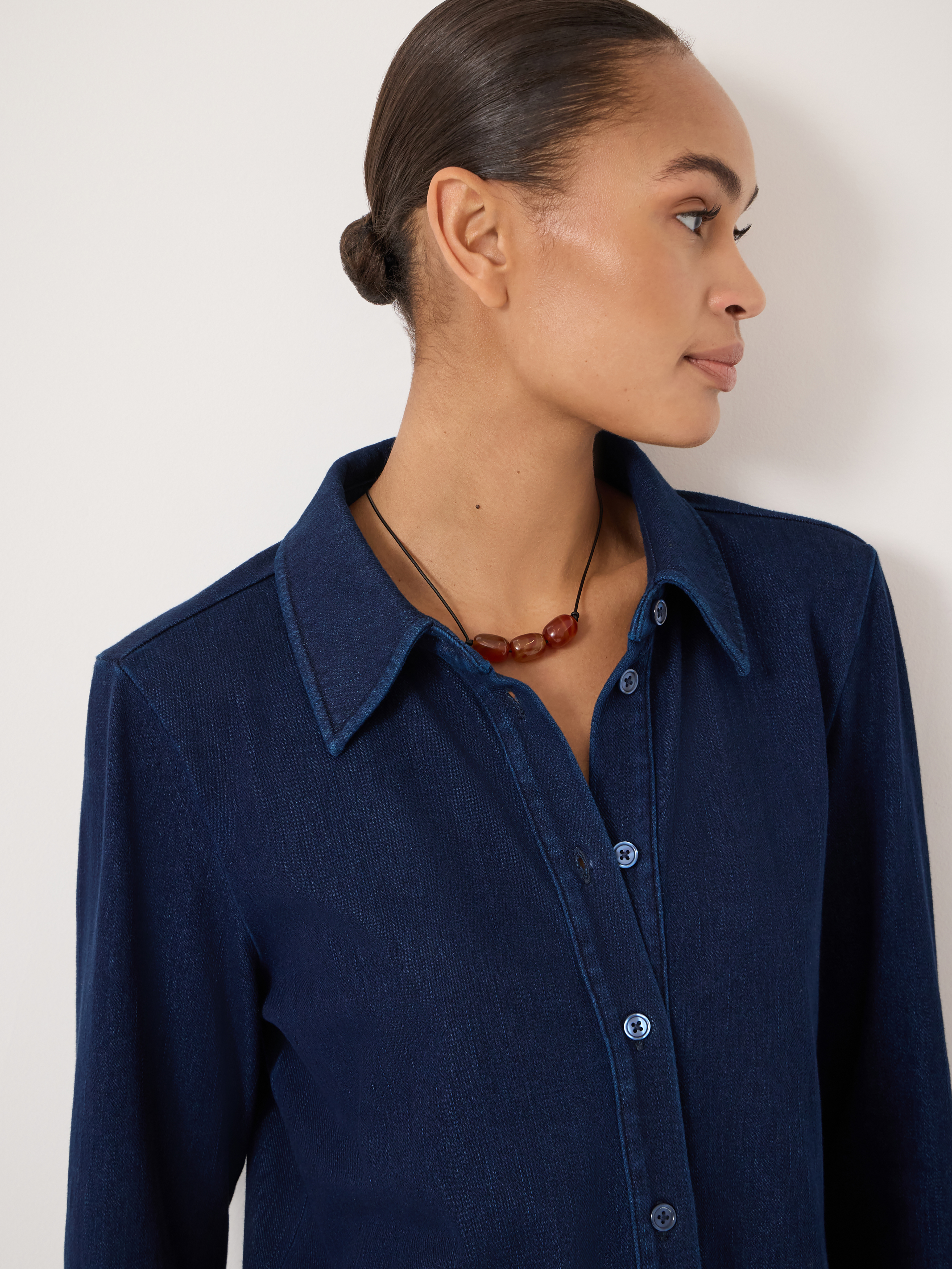 Seren Jersey Denim Shirt
