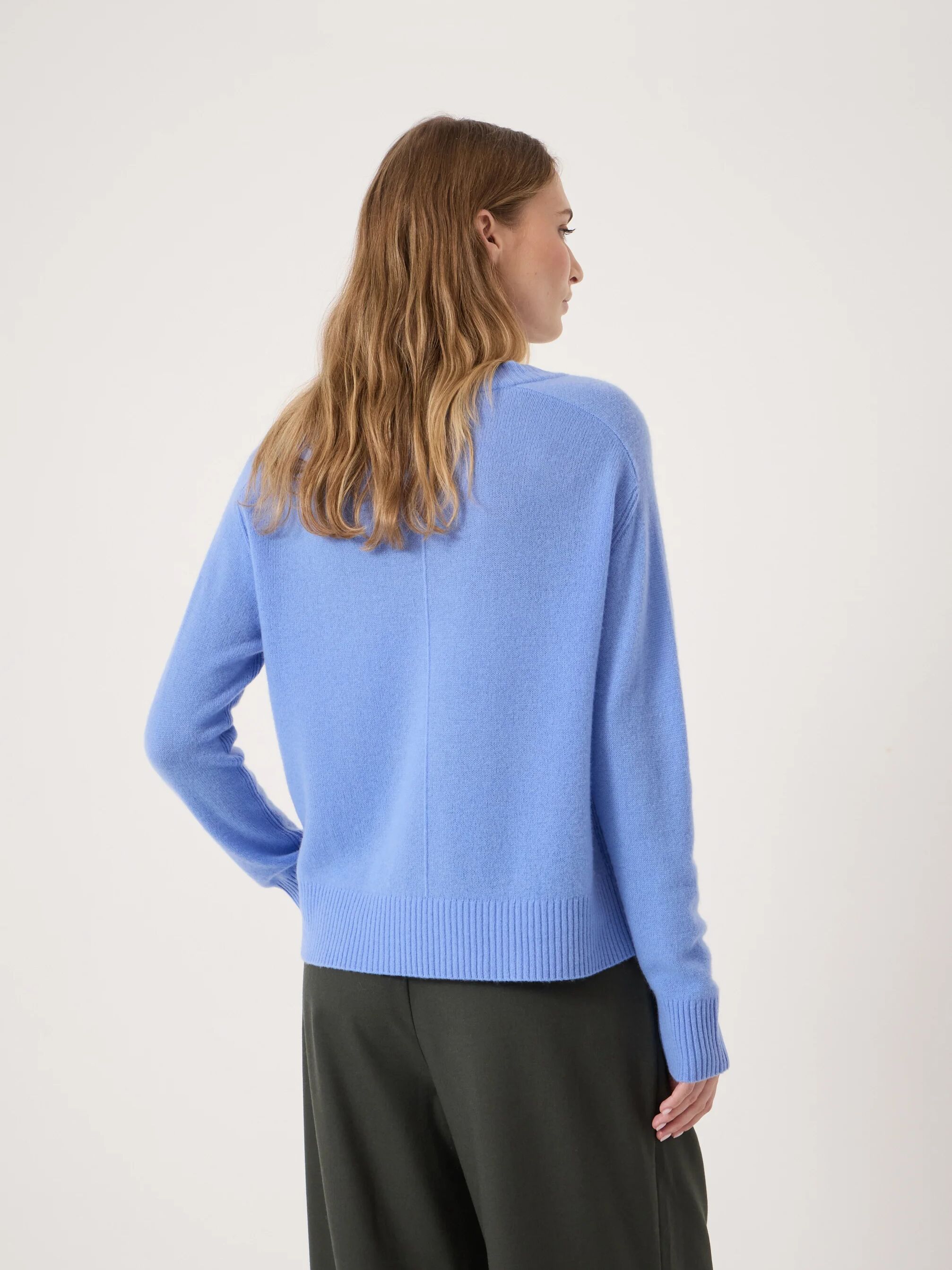 Colette Cashmere V-Neck Saddle Sleeve Jumper