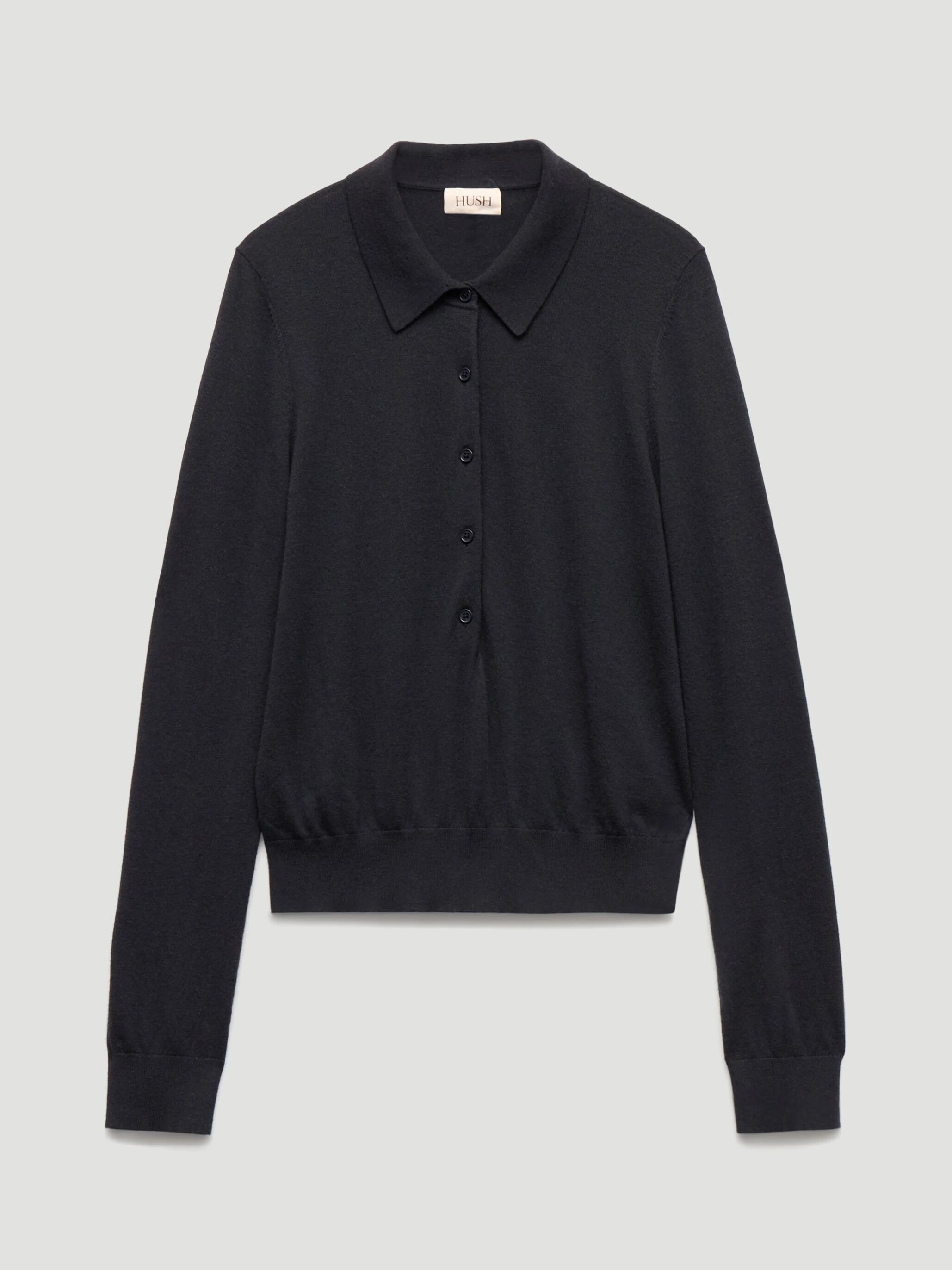 Merino Long Sleeve Polo Top