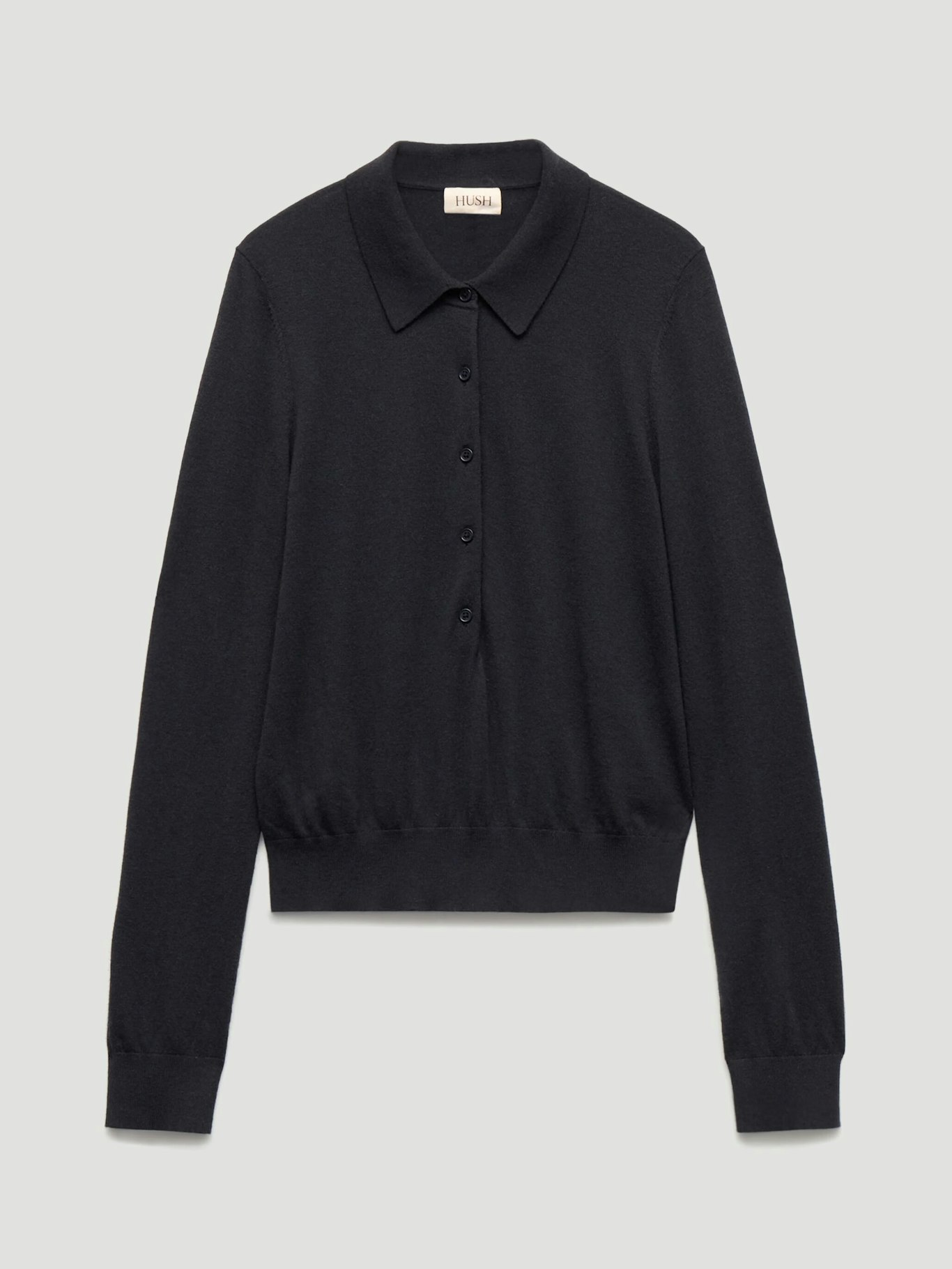 014580-1658-07 Merino Long Sleeve Polo Top