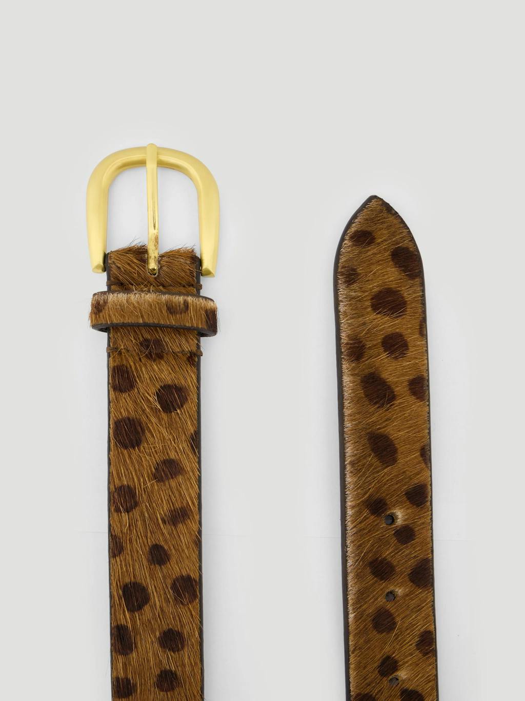 015312-4913-03 Polly Deer Print Hair On Belt