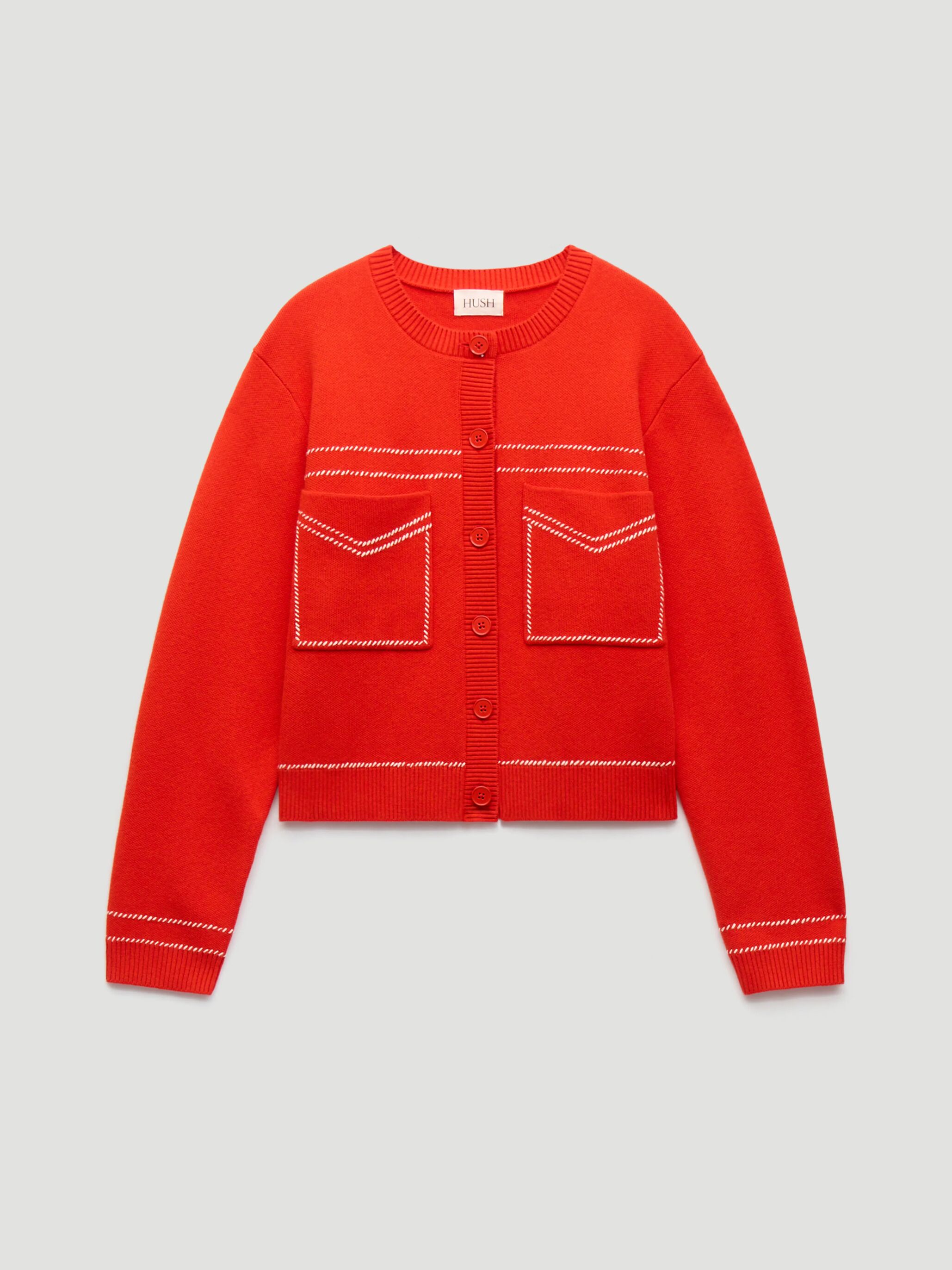 Stitch Detail Cardigan with Wool