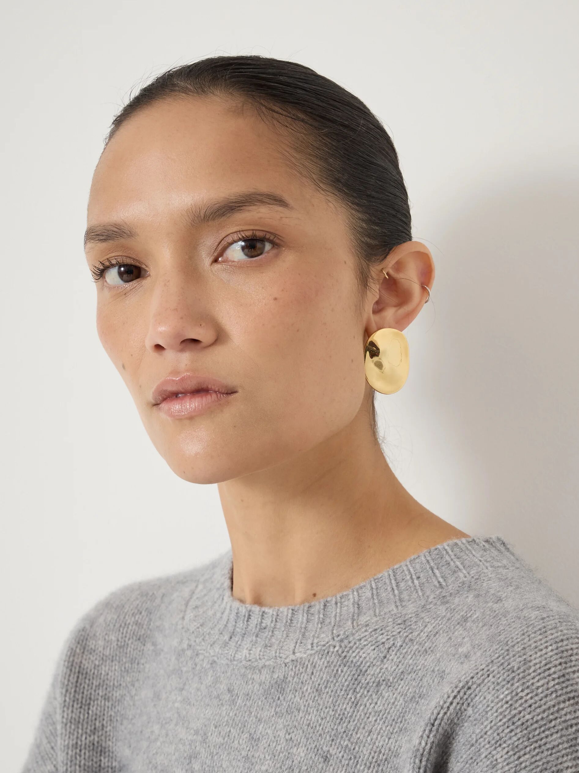 Jett Oversized Organic Shaped Earrings