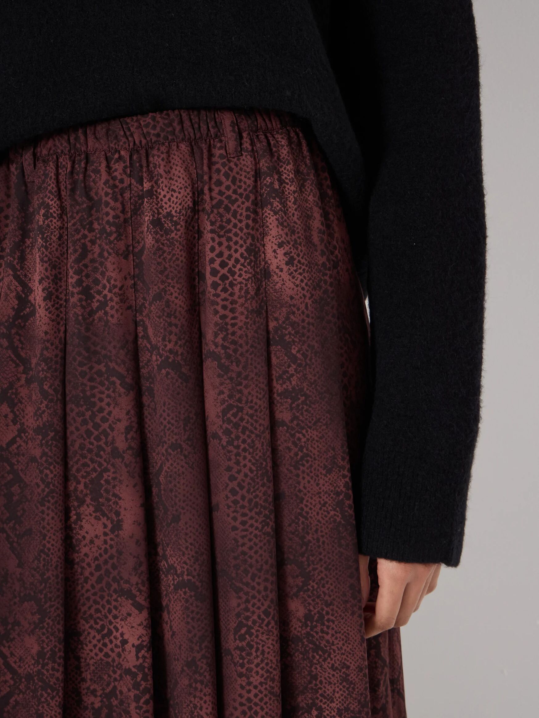 Ivy Pleated Chiffon Midi Skirt