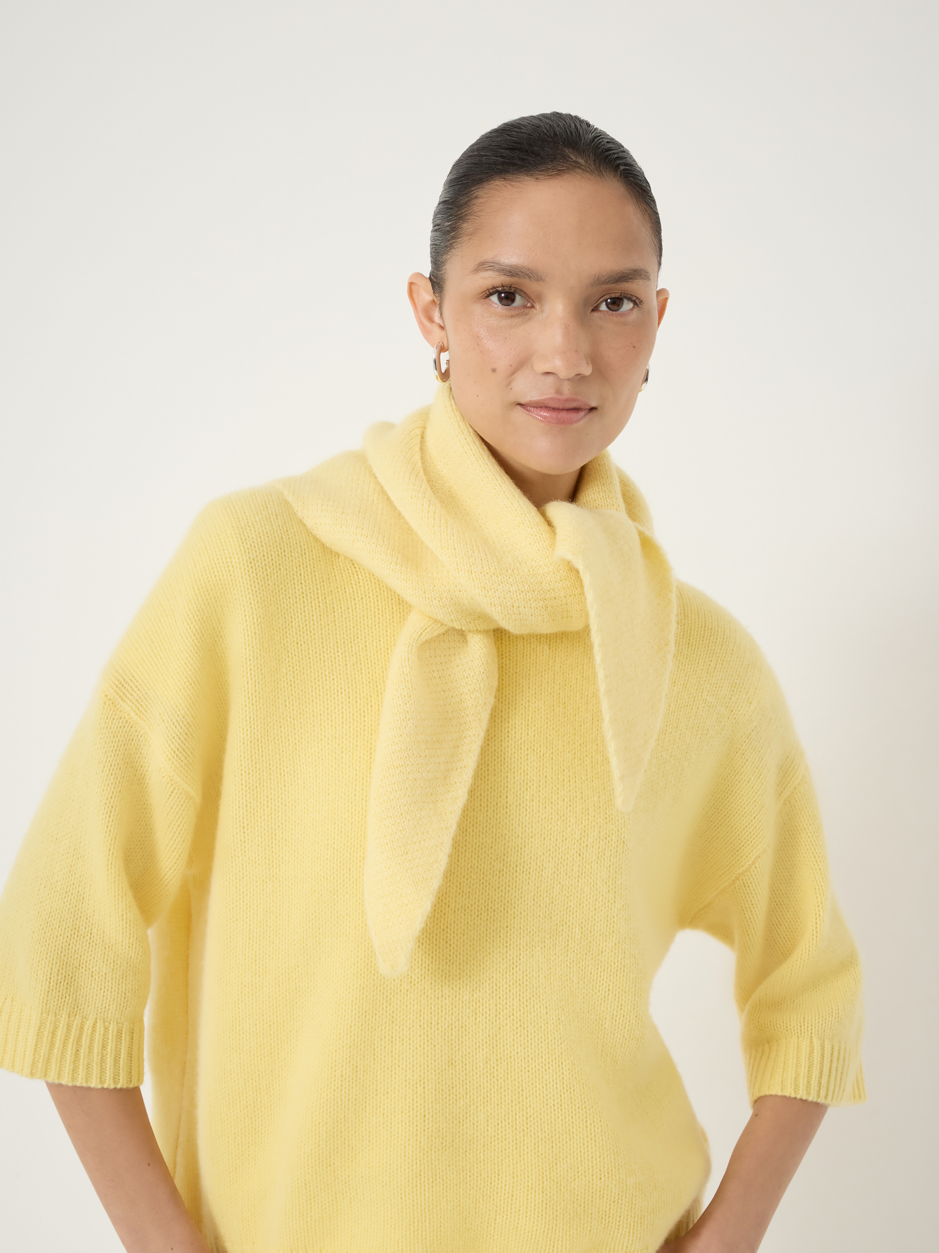 Raven Wool Triangle Scarf